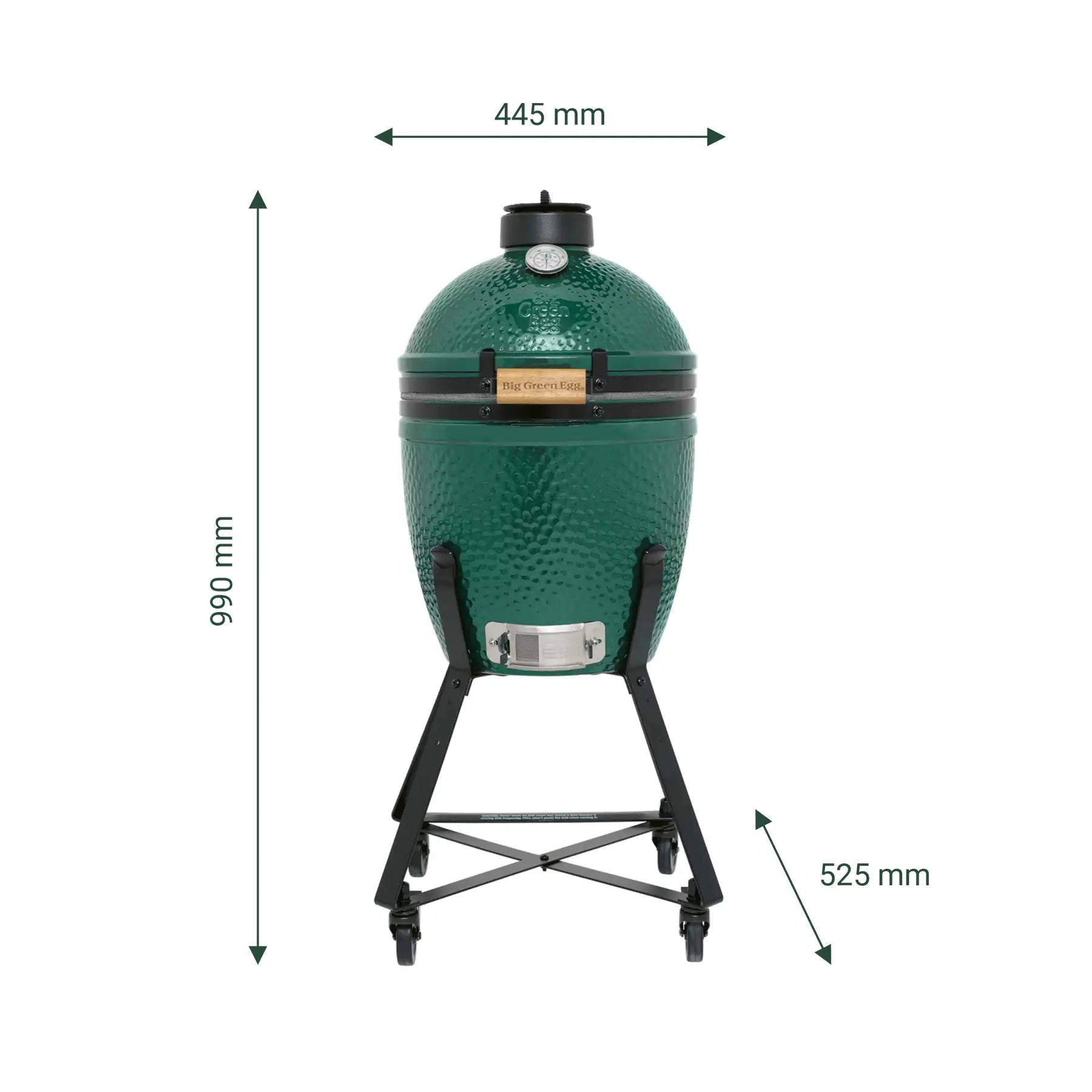 Small Big Green Egg in trolley