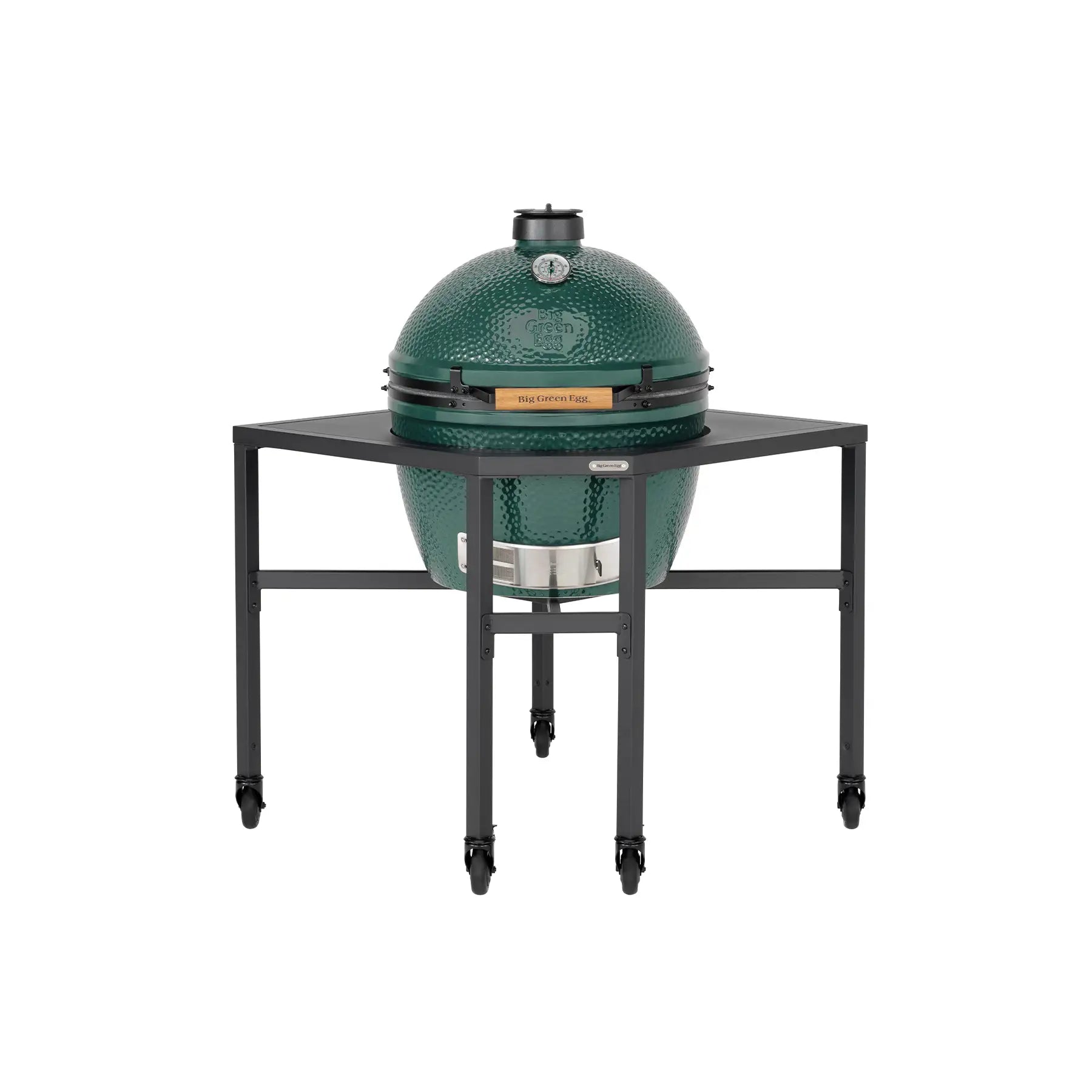 XLarge Big Green Egg in corner modular table