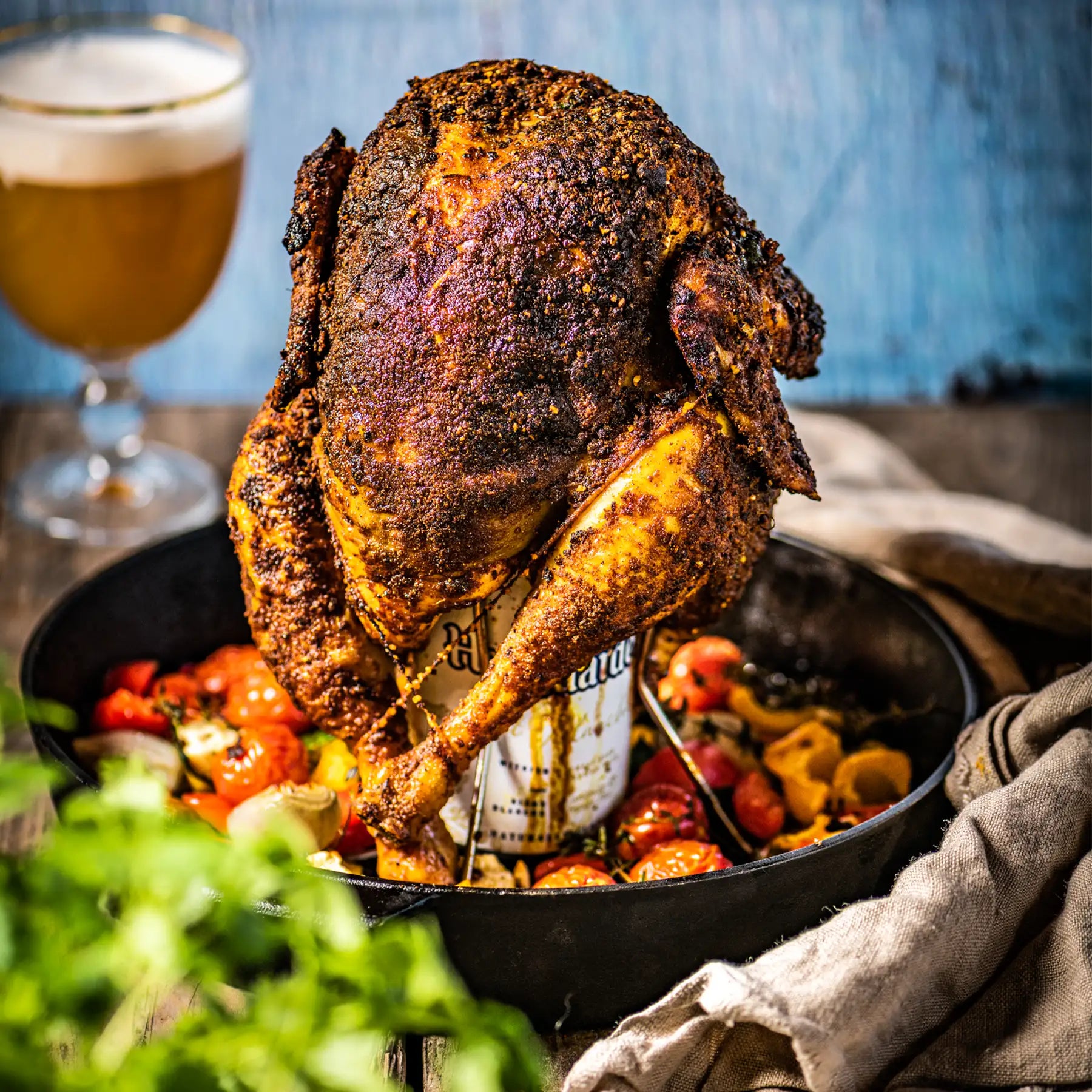 Hähnchenbräter aus Bierdosen