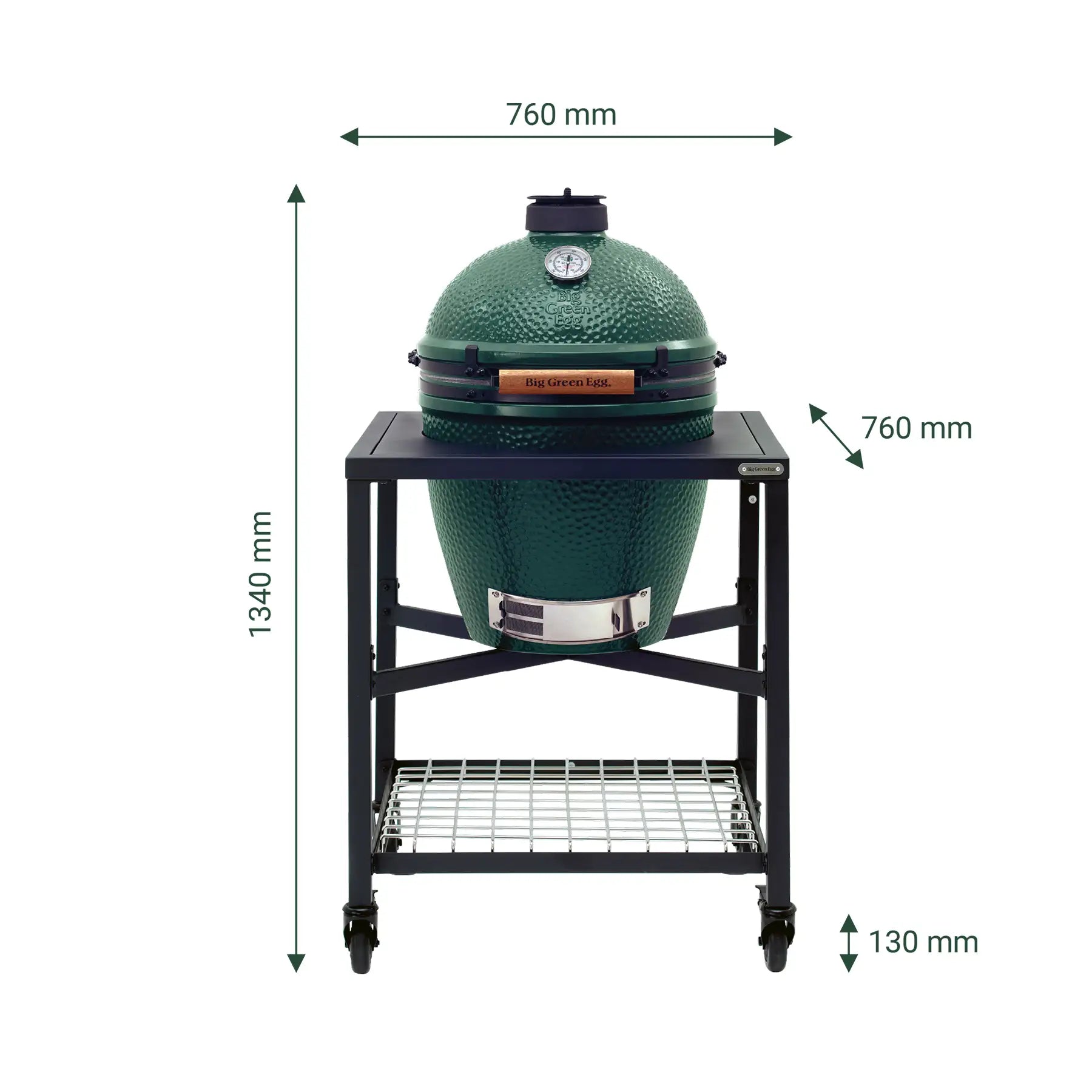 Large Big Green Egg in modular nest