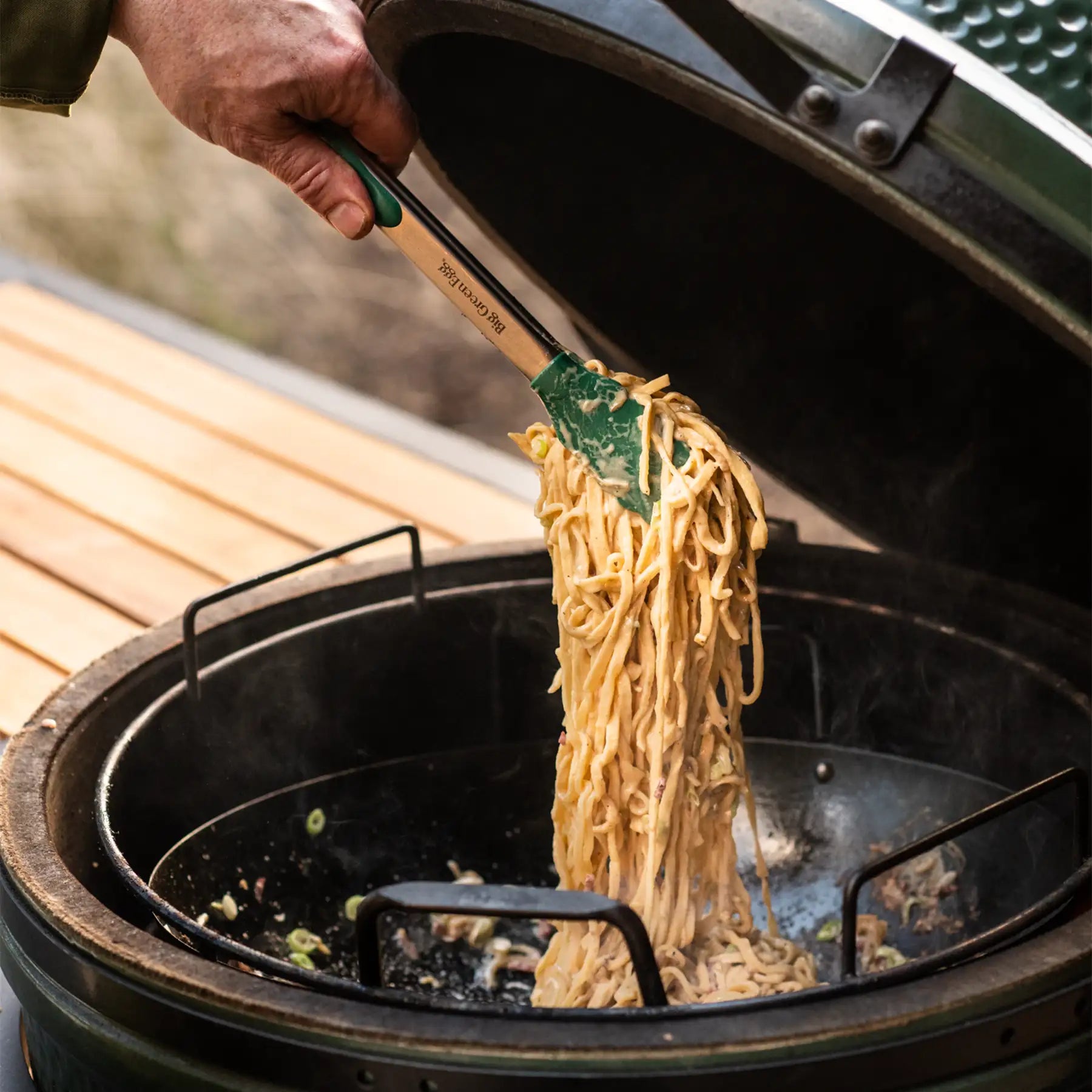 Carbon Steel Grill Wok with Bamboo Spatula