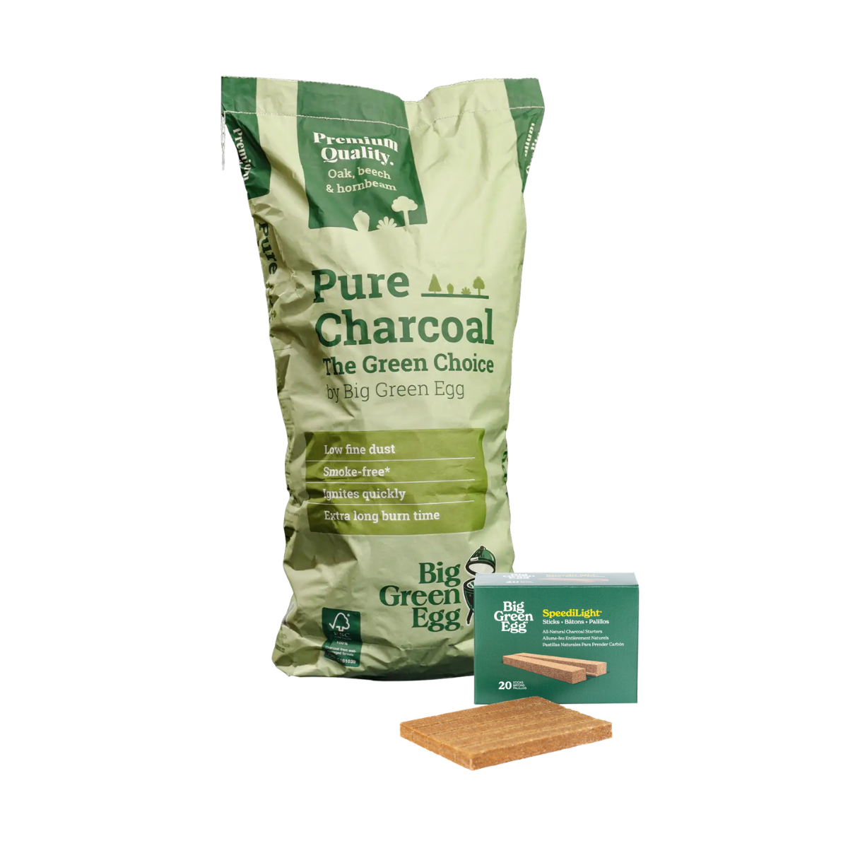 Bundle de démarrage avec charbon de bois et allume-feux