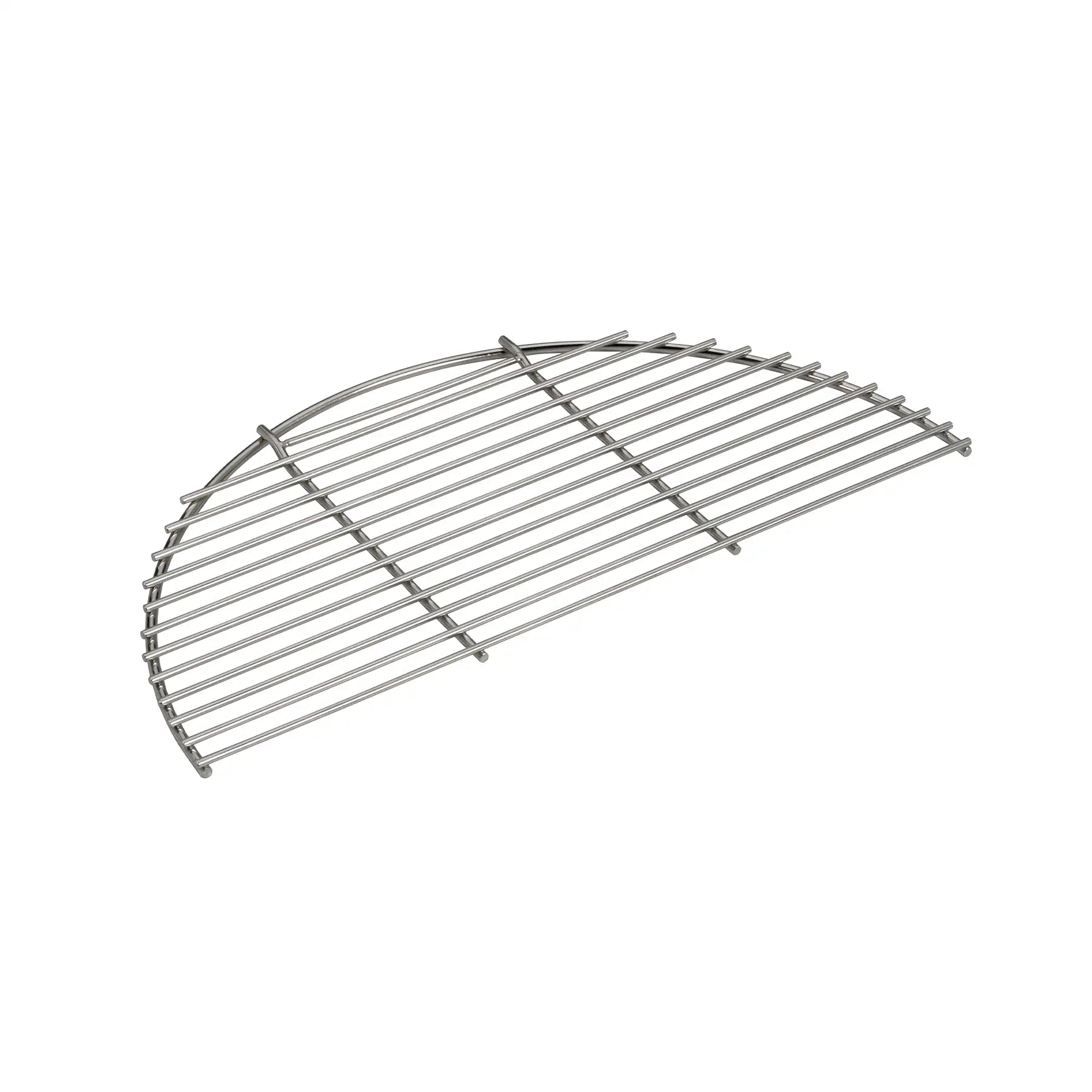 Metallic grill grid on a white background