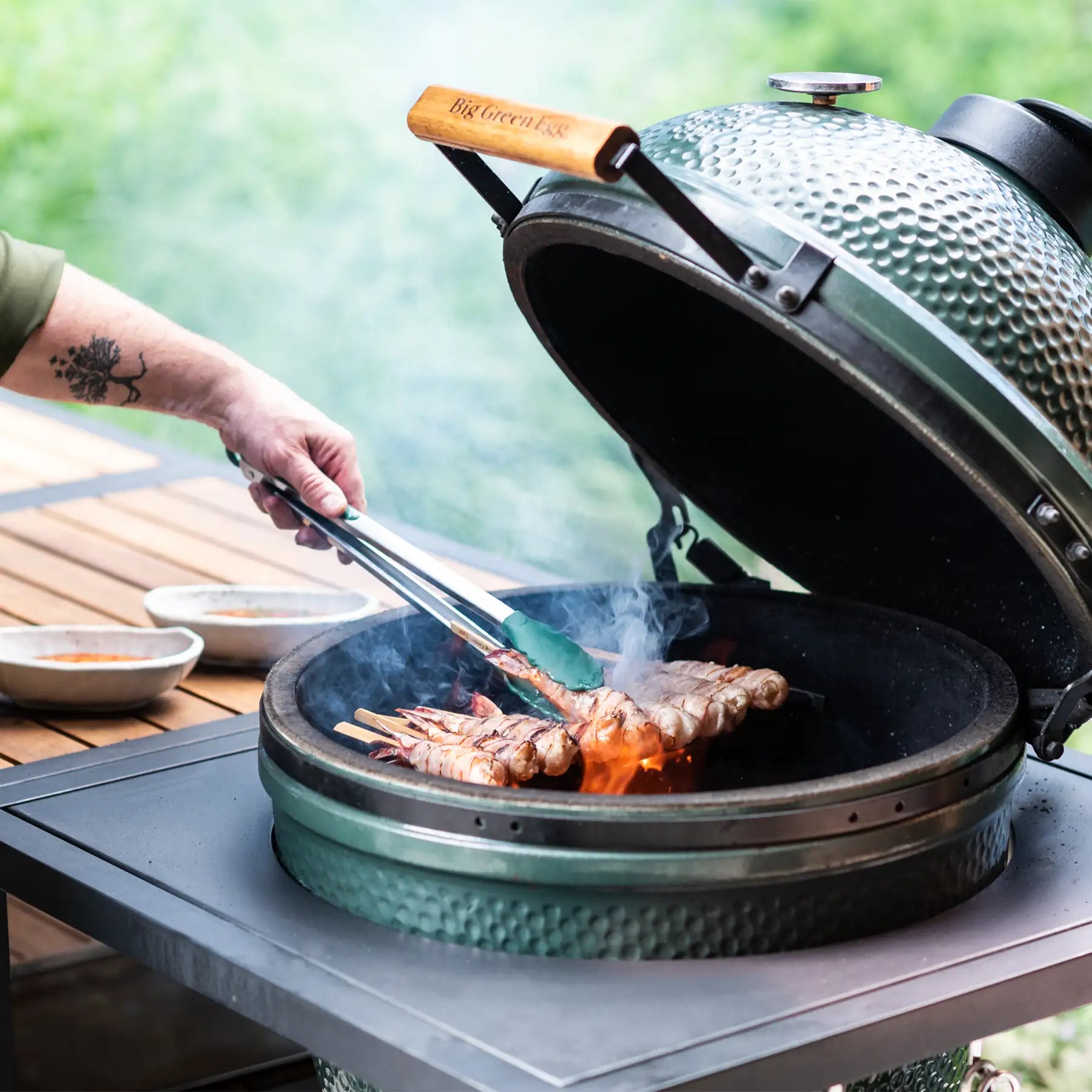 Grillzange mit Silikonspitzen – 40 cm