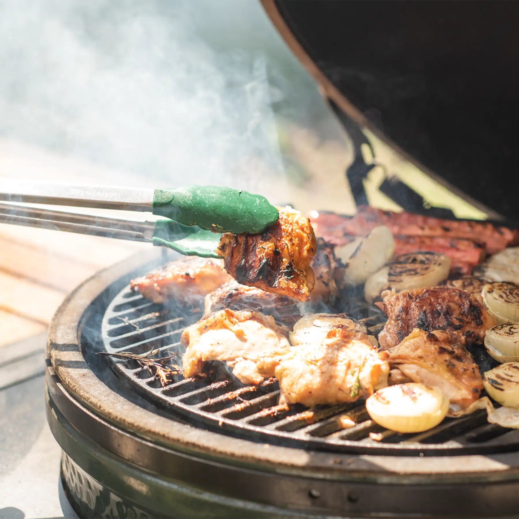 Grillzange mit Silikonspitzen – 30 cm